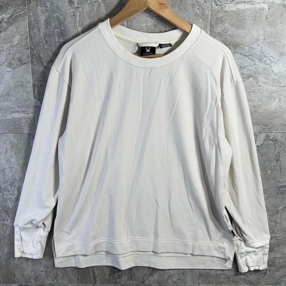 Spyder white crewneck sweatshirt Men's ‎ Size L #loungewear #winterwear